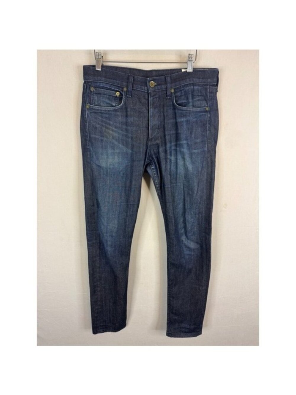Rag & Bone Standard Issue Slim Leg Jeans Dark Indigo CLN Vintage Men 30X32